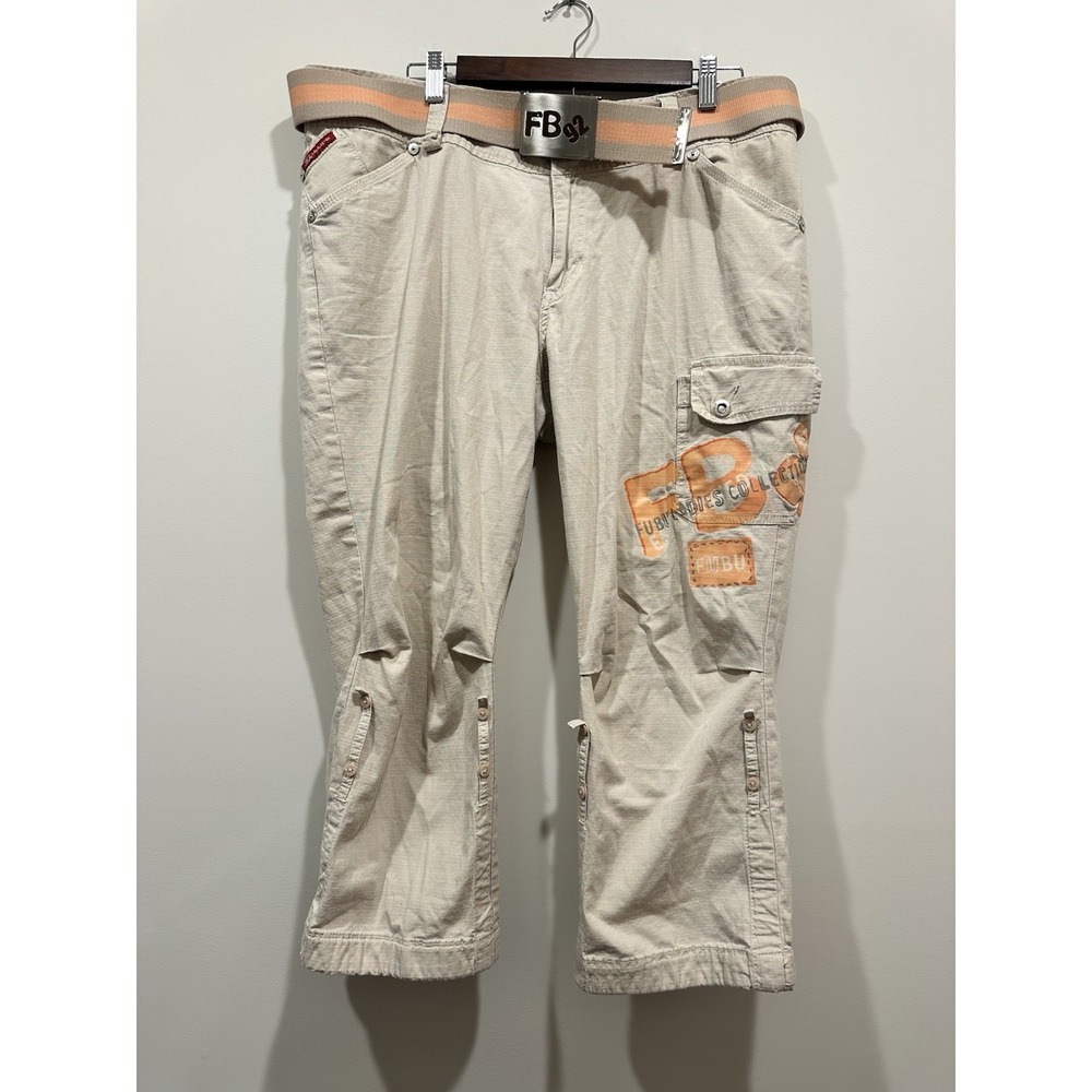 FUBU‎ Y2K tech cargo Capris Khaki Size 18